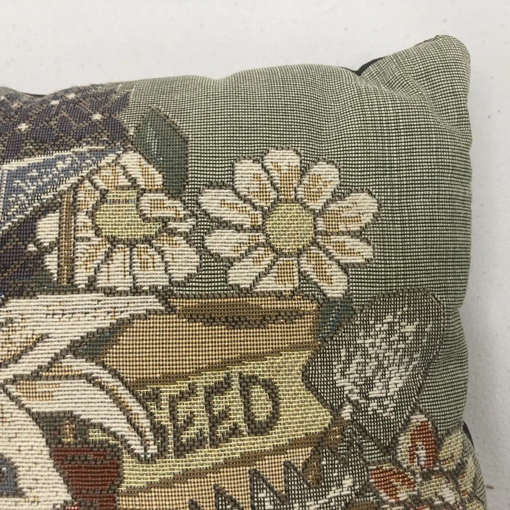 Vtg Farmer Peter Rabbit/Bunny‎ Tapestry Pillow Easter 12